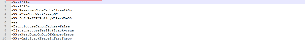 Xms and Xmx memory parameters in idea.vmoptions