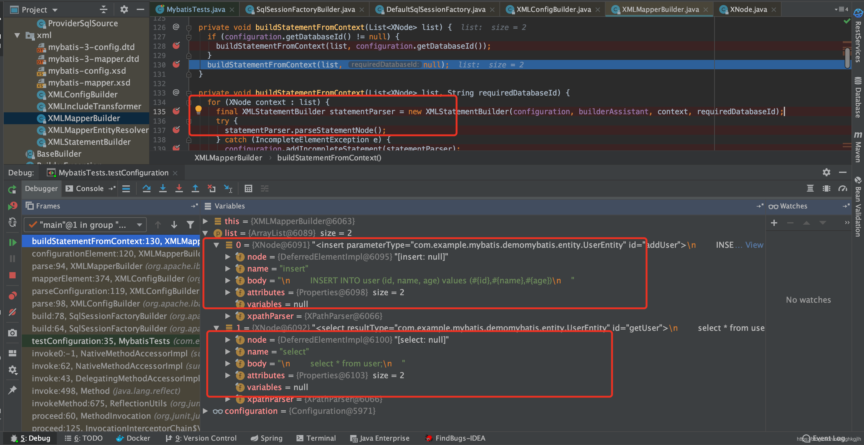 XMLMapperBuilder.buildStatementFromContext 遍历并解析 SQL 标签
