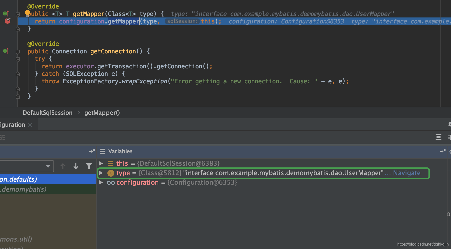 Configuration.getMapper obtaining a mapper proxy through MapperRegistry