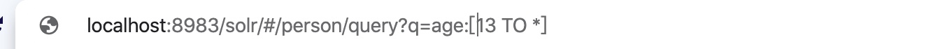 Solr age range query parameters in the browser address bar