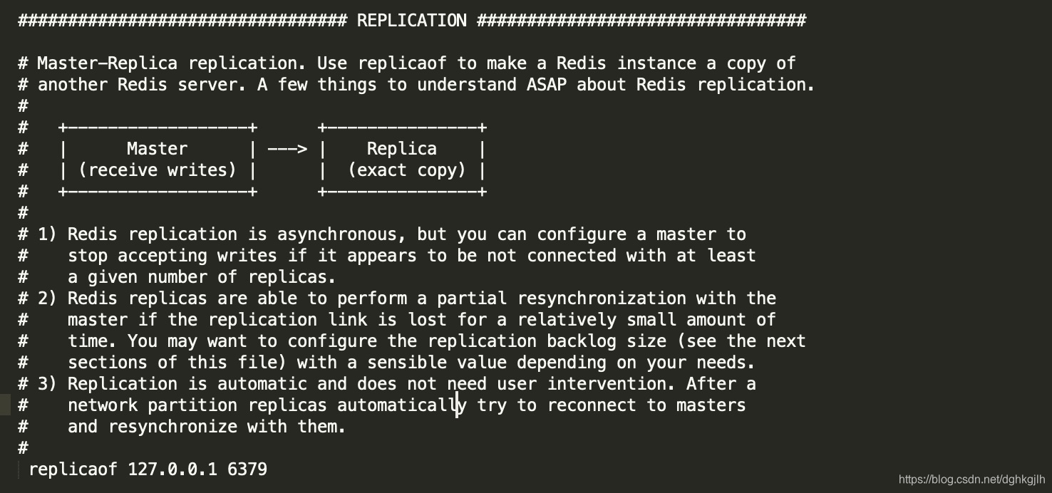 Master-replica replication and replicaof configuration in redis.conf