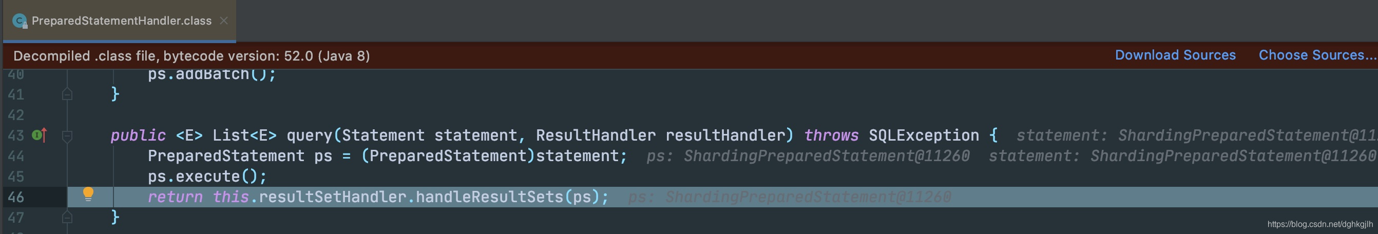 MyBatis PreparedStatementHandler 调用 ResultSetHandler 处理结果集