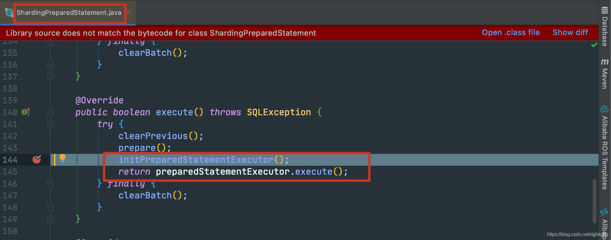 ShardingPreparedStatement.execute 准备、执行 SQL 并清理状态