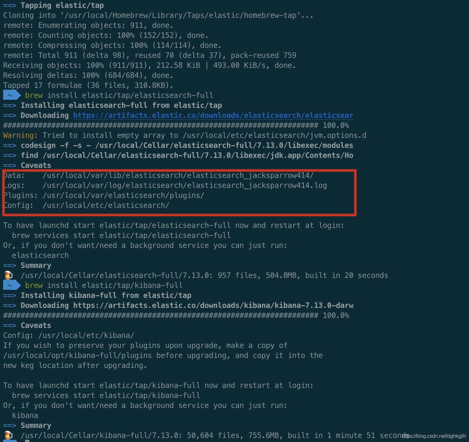 kibana.yml 中启用 server.port 与 server.host 的配置