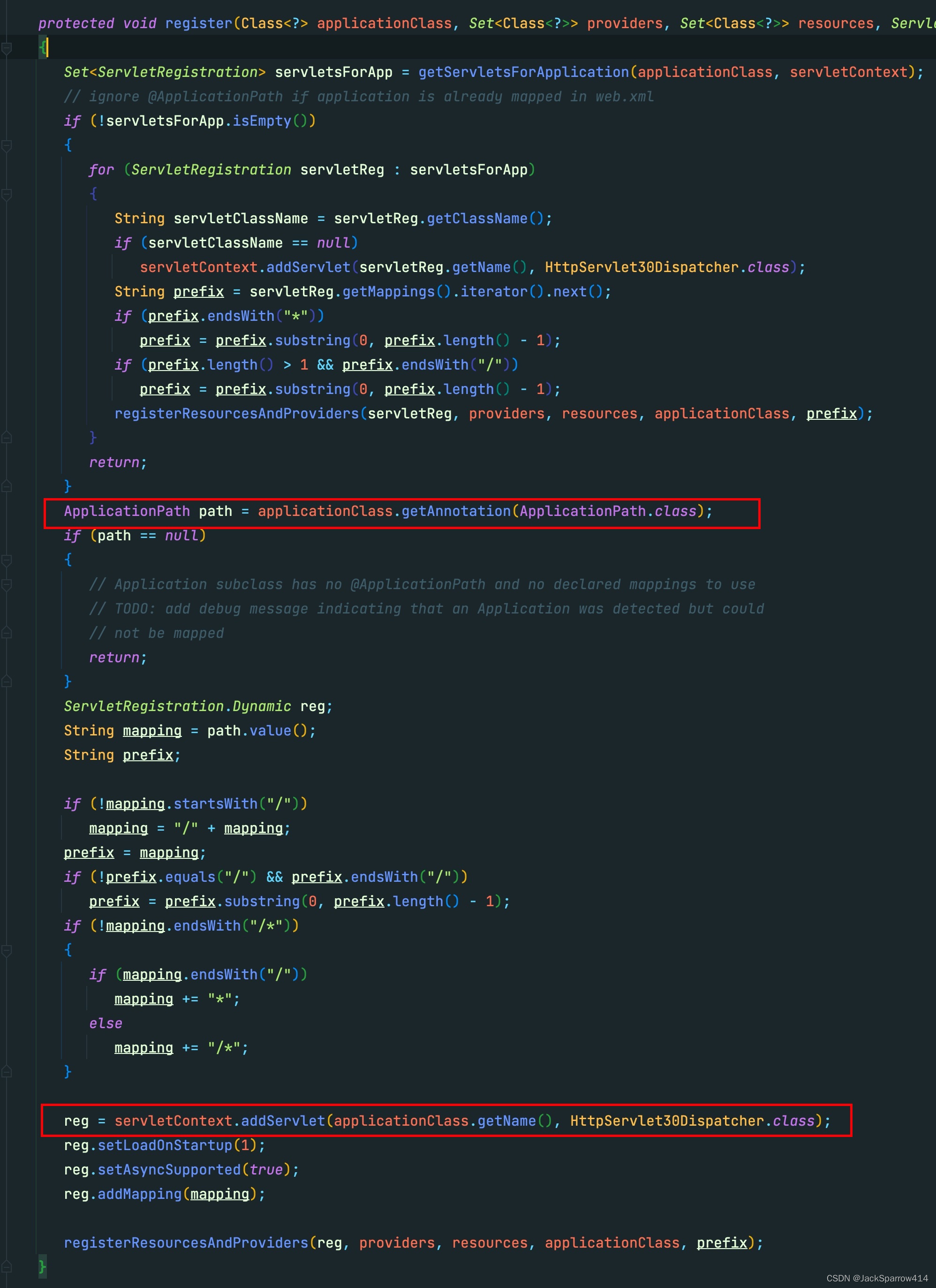 RESTEasy register 方法注册资源、provider 与 Servlet 的源码