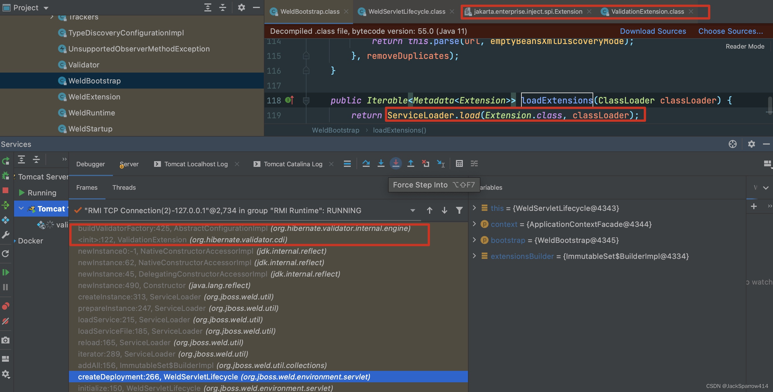 hibernate-validator-cdi 的 SPI 注册及 ValidationExtension 调试信息