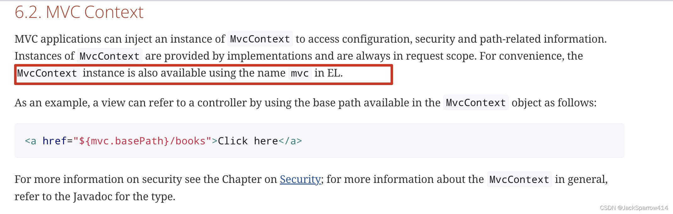 Jakarta MVC 规范说明 MvcContext 可通过 mvc 名称注入视图